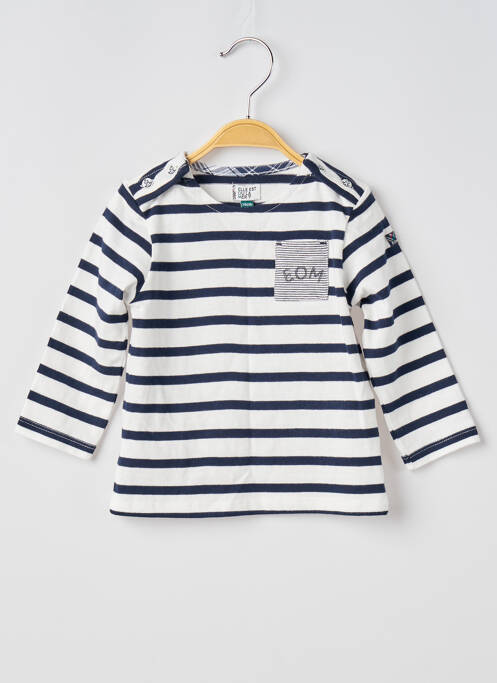 T-shirt manches longues manches longues bleu ELLE EST OU LA MER enfant