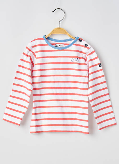 Polo orange ELLE EST OU LA MER pour enfant