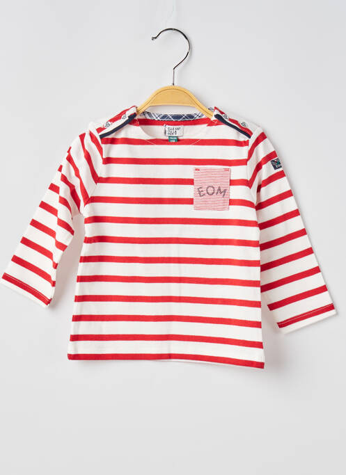 T-shirt rouge ELLE EST OU LA MER pour enfant