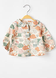 Chemisier coupe droite manches longues beige MOULIN ROTY fille