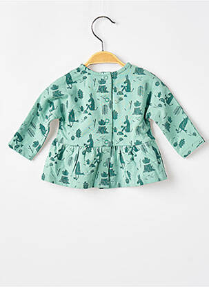 Top imprimé fantaisie manches longues vert MOULIN ROTY fille