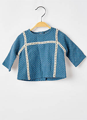 Top imprimé fantaisie manches longues bleu MOULIN ROTY fille