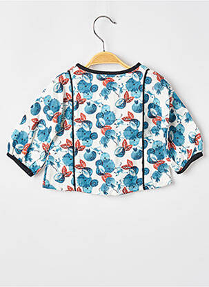 Chemisier manches longues manches longues bleu MOULIN ROTY fille