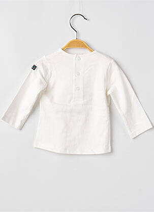 T-shirt coupe droite manches longues blanc ELLE EST OU LA MER fille