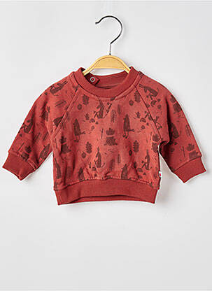 Sweat-shirt imprimé fantaisie manches longues orange MOULIN ROTY garçon