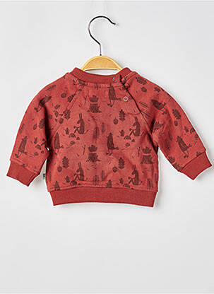 Sweat-shirt imprimé fantaisie manches longues orange MOULIN ROTY garçon