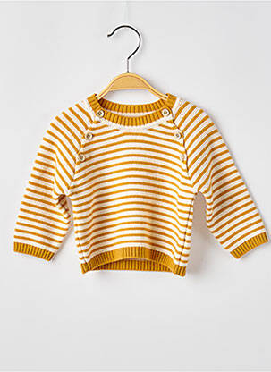 Pull col rond manches longues jaune MOULIN ROTY enfant