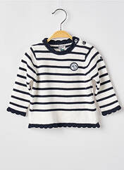 Pull blanc ELLE EST OU LA MER pour fille seconde vue