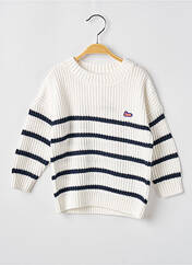 Pull blanc ELLE EST OU LA MER pour garçon seconde vue