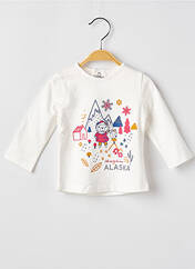 T-shirt blanc ELLE EST OU LA MER pour fille seconde vue