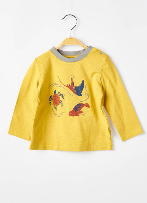 T-shirt manches longues manches longues jaune MOULIN ROTY garcon