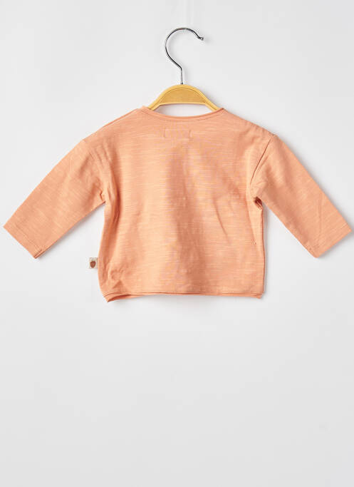 T-shirt coupe droite manches longues orange MOULIN ROTY fille