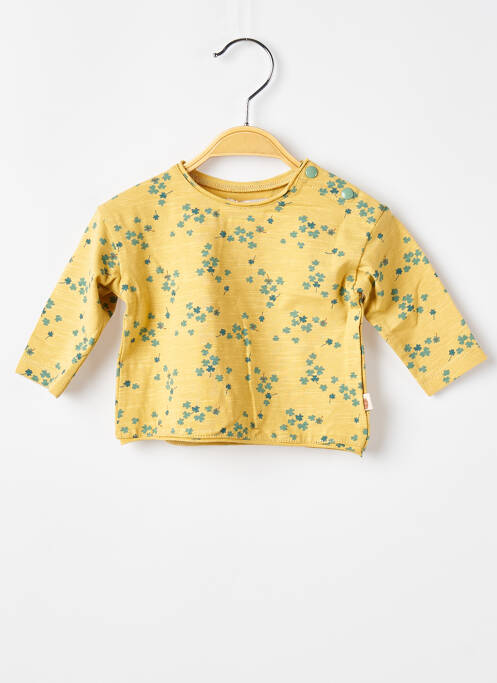 T-shirt coupe droite manches longues jaune MOULIN ROTY fille