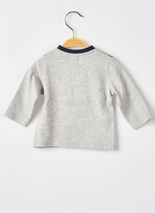 T-shirt manches longues manches longues gris ELLE EST OU LA MER garcon