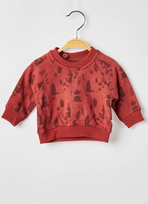 Sweat-shirt imprimé fantaisie manches longues orange MOULIN ROTY garcon