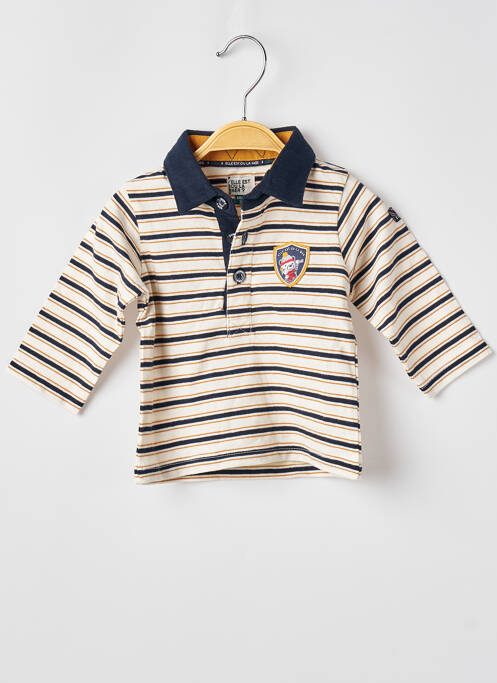 Polo beige ELLE EST OU LA MER pour garçon