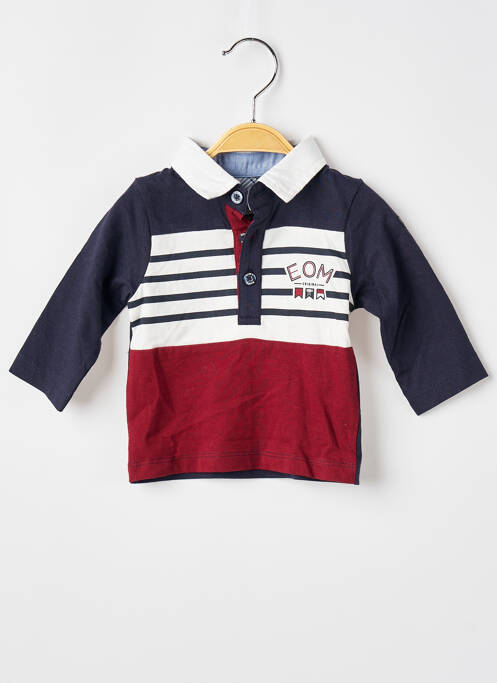 Polo bleu ELLE EST OU LA MER pour garçon