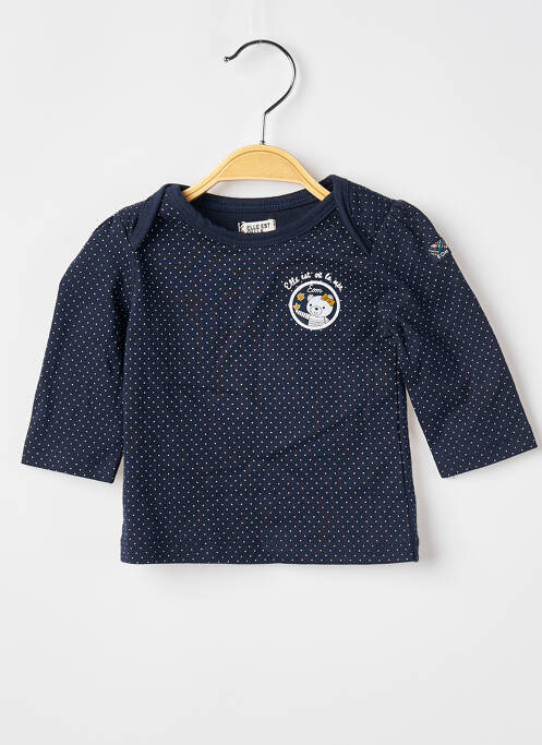 T-shirt bleu ELLE EST OU LA MER pour fille