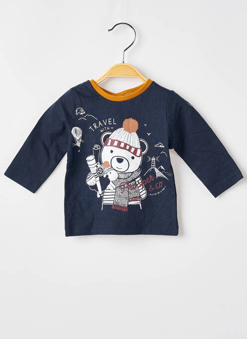 T-shirt bleu ELLE EST OU LA MER pour garçon