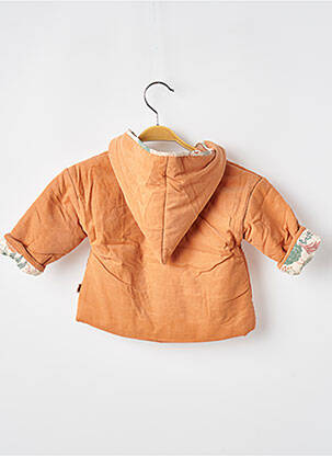 Manteau court fermeture boutonnée sur le devant a capuche orange MOULIN ROTY fille
