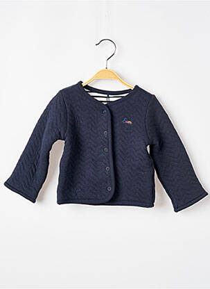 Veste casual col rond bleu ELLE EST OU LA MER fille