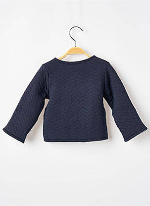 Veste casual col rond bleu ELLE EST OU LA MER fille
