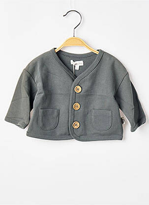 Gilet manches longues col v vert MOULIN ROTY fille