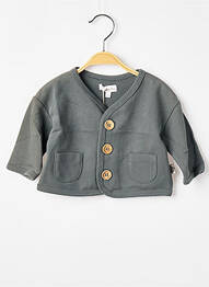 Gilet manches longues coupe droite vert MOULIN ROTY fille