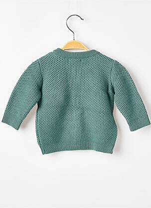 Gilet manches longues coupe droite vert MOULIN ROTY fille