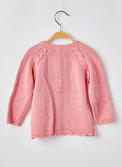 Gilet manches longues rose ELLE EST OU LA MER pour fille seconde vue