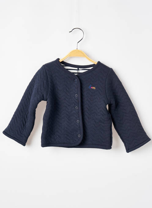 Veste casual col rond bleu ELLE EST OU LA MER fille
