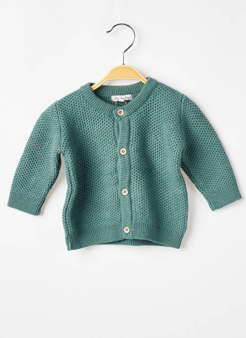 Gilet manches longues coupe droite vert MOULIN ROTY fille