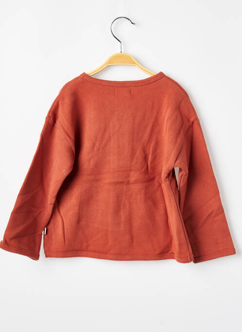 Gilet manches longues orange MOULIN ROTY pour fille