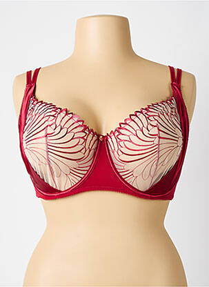 Soutien-gorge effet matière satinée haut soutien-gorge emboitant rouge SCANTILLY femme