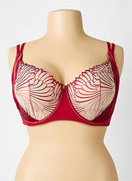 Soutien-gorge effet matière satinée haut soutien-gorge emboitant rouge SCANTILLY femme