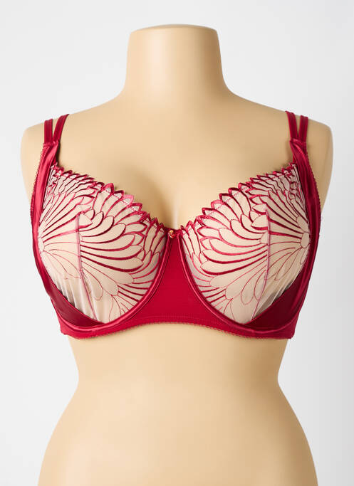 Soutien-gorge effet matière satinée haut soutien-gorge emboitant rouge SCANTILLY femme