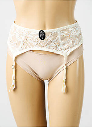 Guêpière/porte-jarretelle légère et transparente beige AFTER EDEN femme