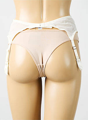 Guêpière/porte-jarretelle légère et transparente beige AFTER EDEN femme