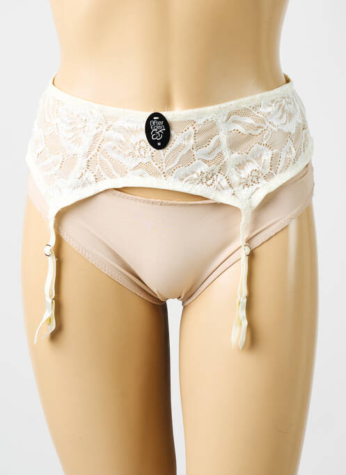 Guêpière/Porte-jarretelle beige AFTER EDEN pour femme