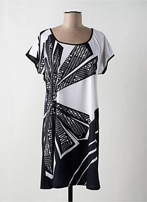 Robe de plage coupe fluide noir MIRADONNA femme
