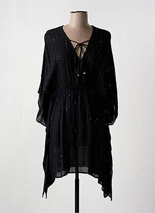 Robe de plage manches 3/4 noir AMORESSA femme