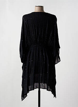 Robe de plage manches 3/4 noir AMORESSA femme