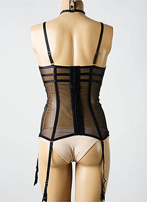 Corset broderie noir AJOUR femme