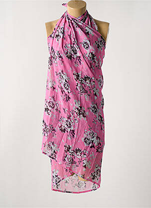Paréo imprimé fleurs rose CYELL femme