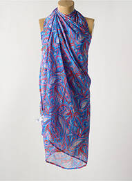Paréo tissage crêpe bleu CYELL femme