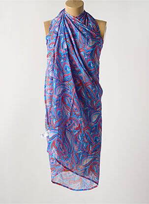 Paréo tissage crêpe bleu CYELL femme