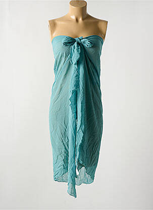 Paréo tissage crêpe bleu CYELL femme
