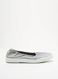 Ballerines bout rond talon plat jusqu'à 3cm gris VICTORIA femme