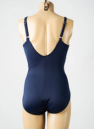 Maillot de bain 1 pièce effet matière satinée haut soutien-gorge moulé bleu MIRACLESUIT femme