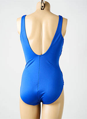 Maillot de bain 1 pièce effet matière satinée haut soutien-gorge moulé bleu MIRACLESUIT femme